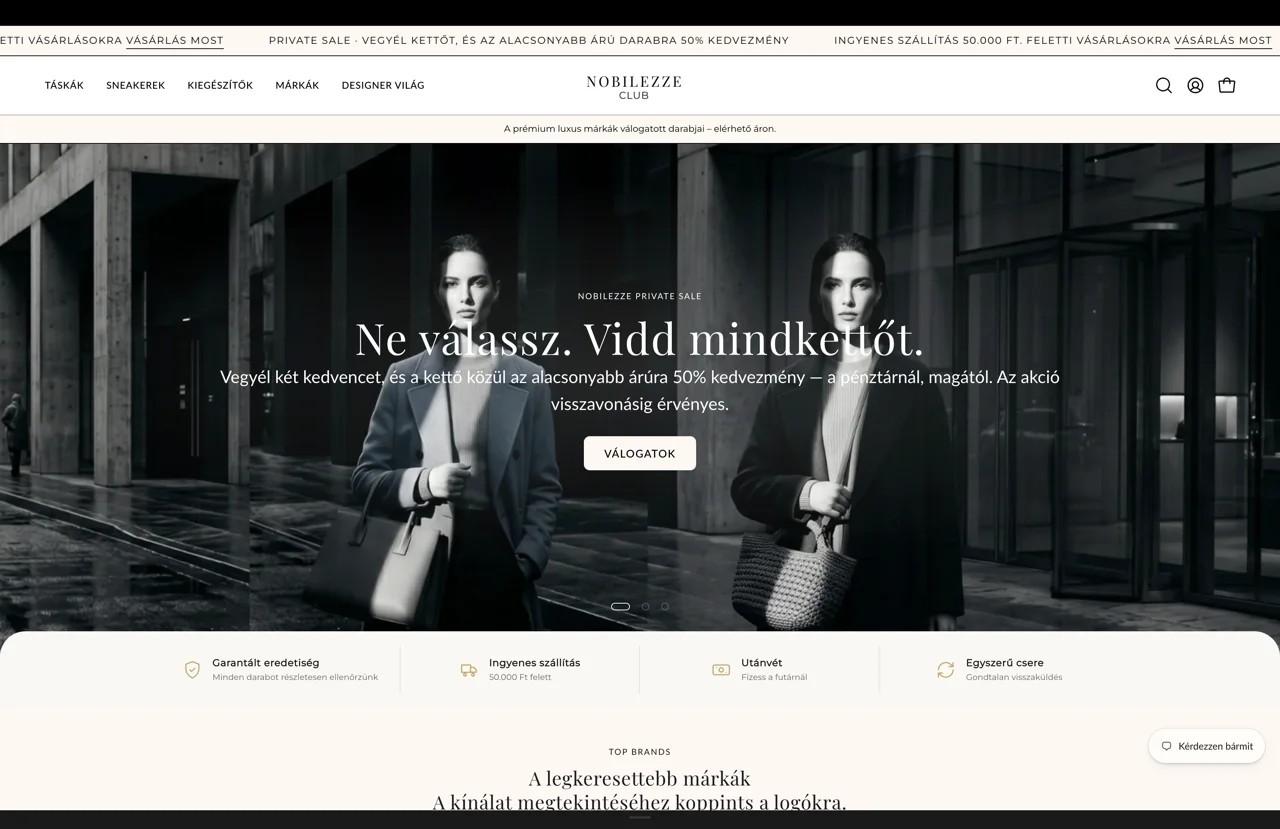 Nobilezze Club webshop